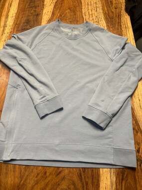 Lululemon City Sweat Crewneck Pullover Sweatshirt with Side Zips large